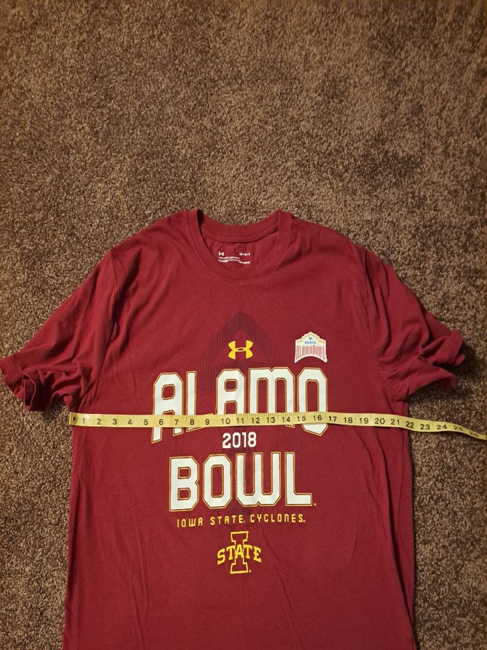 Under Armour Iowa State Cyclones 2018 Valero Alamo Bowl Loose Heatgear T-Shirt - Picture 4 of 5
